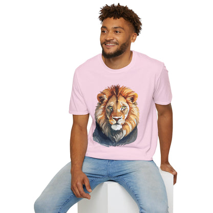 Lion Shirt Unisex Animal Tee Gildan Softstyle 64000 100 Percent Ring Spun Cotton