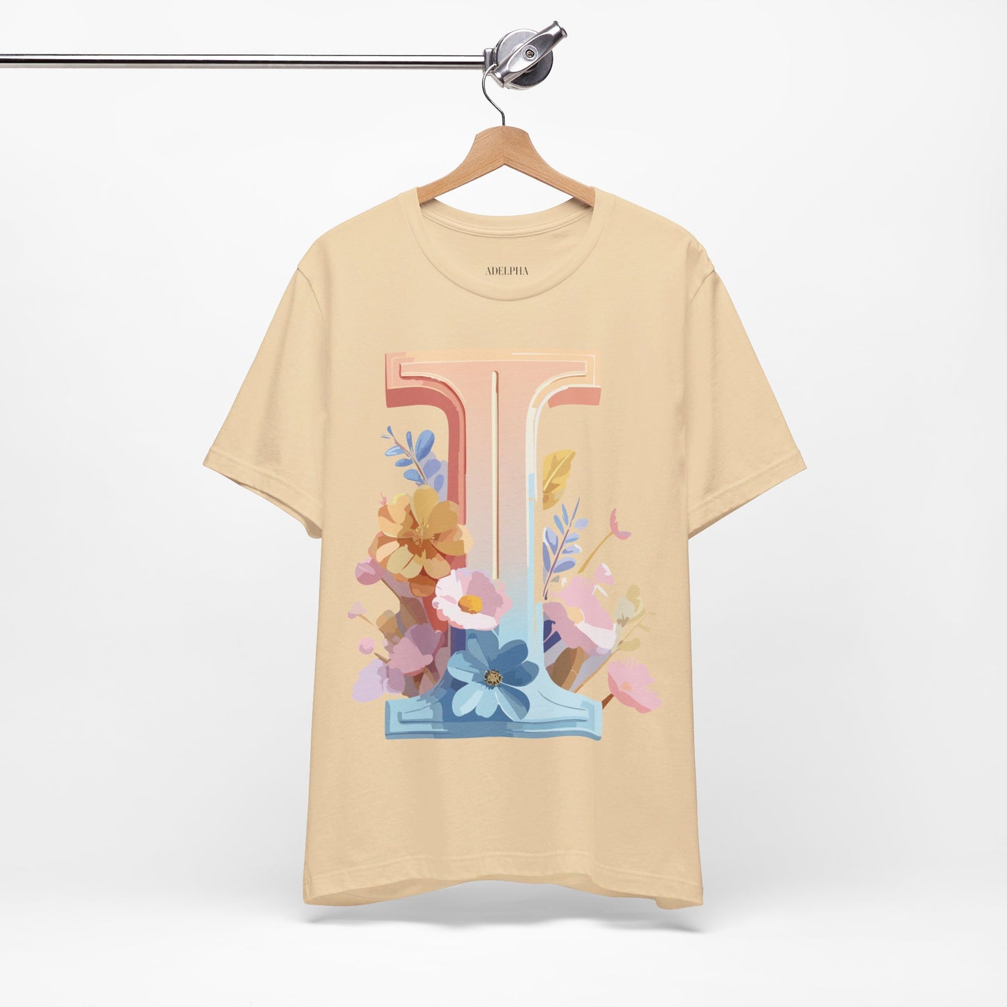 Natural Cotton Tee Shirt - Letters Collection - I