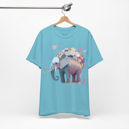 Natural Cotton Tee Shirt with Elephant Printify