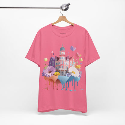 Natural Cotton Tee Shirt - Beautiful Places Collection - Amsterdam Printify