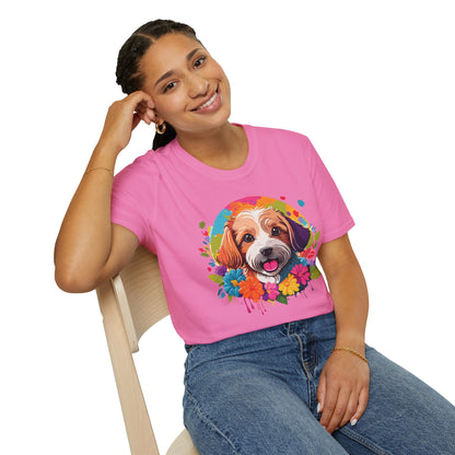 Unisex Dog Shirt Softstyle Cotton Tee Gildan 64000 Animal Tee