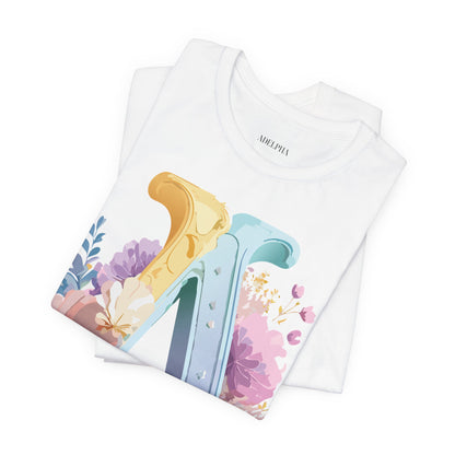 Natural Cotton Tee Shirt - Letters Collection - A Printify