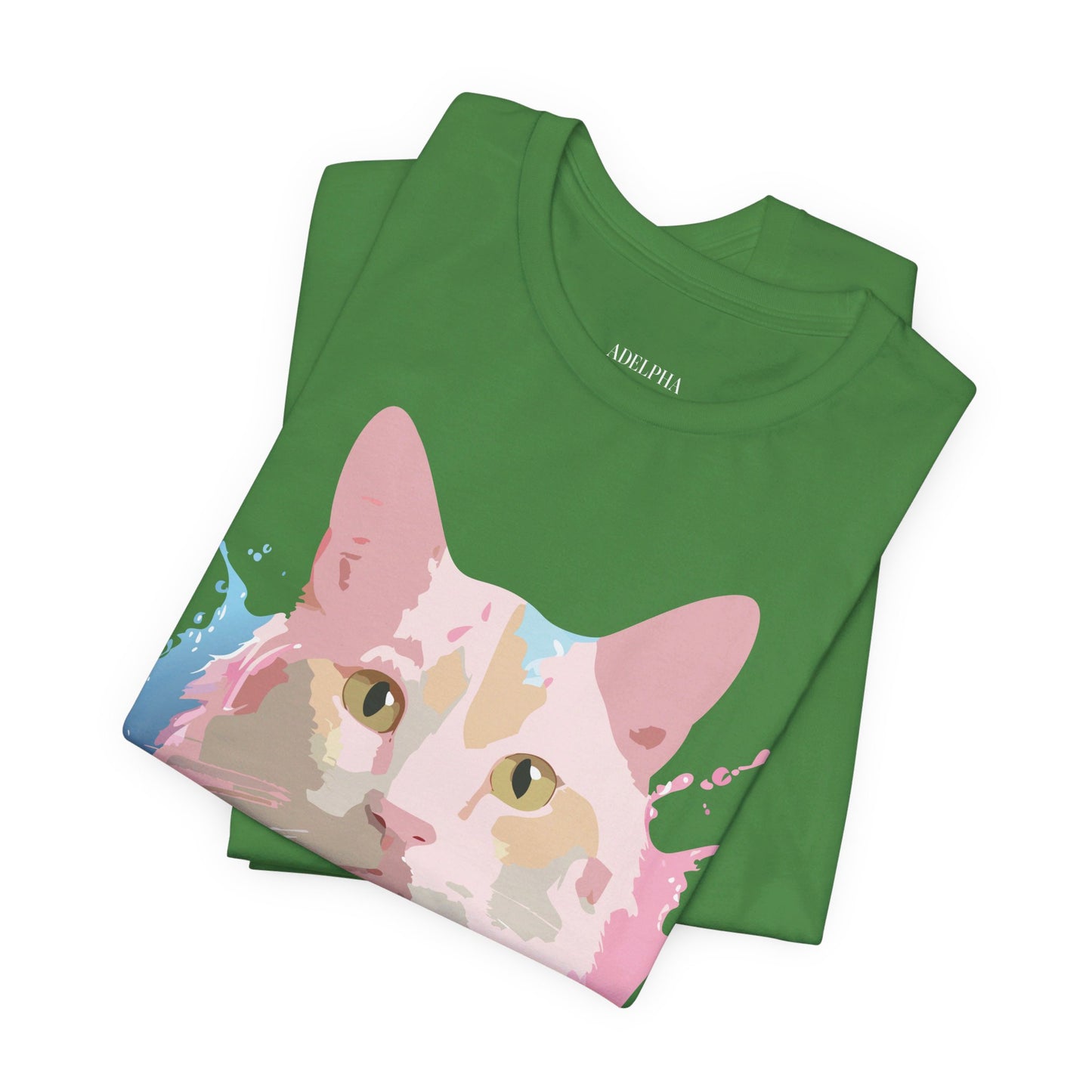 T-Shirt aus natürlicher Baumwolle mit Katze