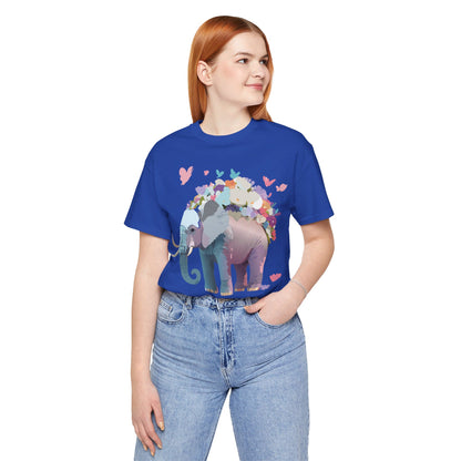 Natural Cotton Tee Shirt with Elephant Printify