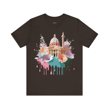 Natural Cotton Tee Shirt - Beautiful Places Collection - Rome Printify