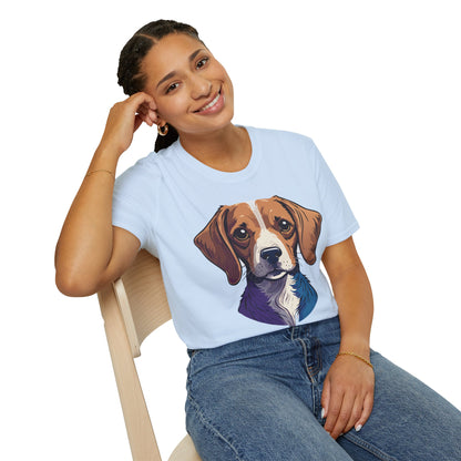 Dog Shirt Unisex Animal Print Tee Softstyle 100 Percent Cotton Gildan 64000