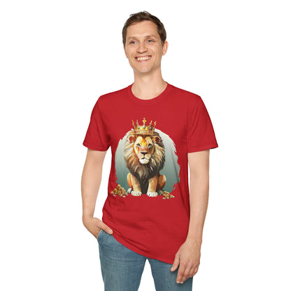 Unisex Lion Shirt Animal Tee Softstyle Gildan 64000 100 Percent Cotton Tee