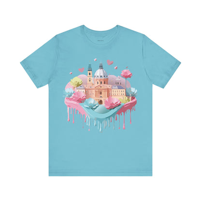 Natural Cotton Tee Shirt - Beautiful Places Collection - Prague Printify