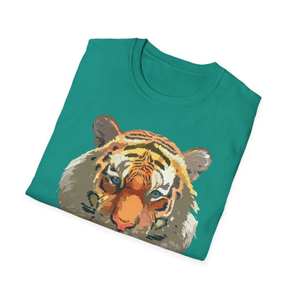 Unisex Tiger Shirt Gildan Softstyle 64000 Cotton Tee For Everyday Comfort