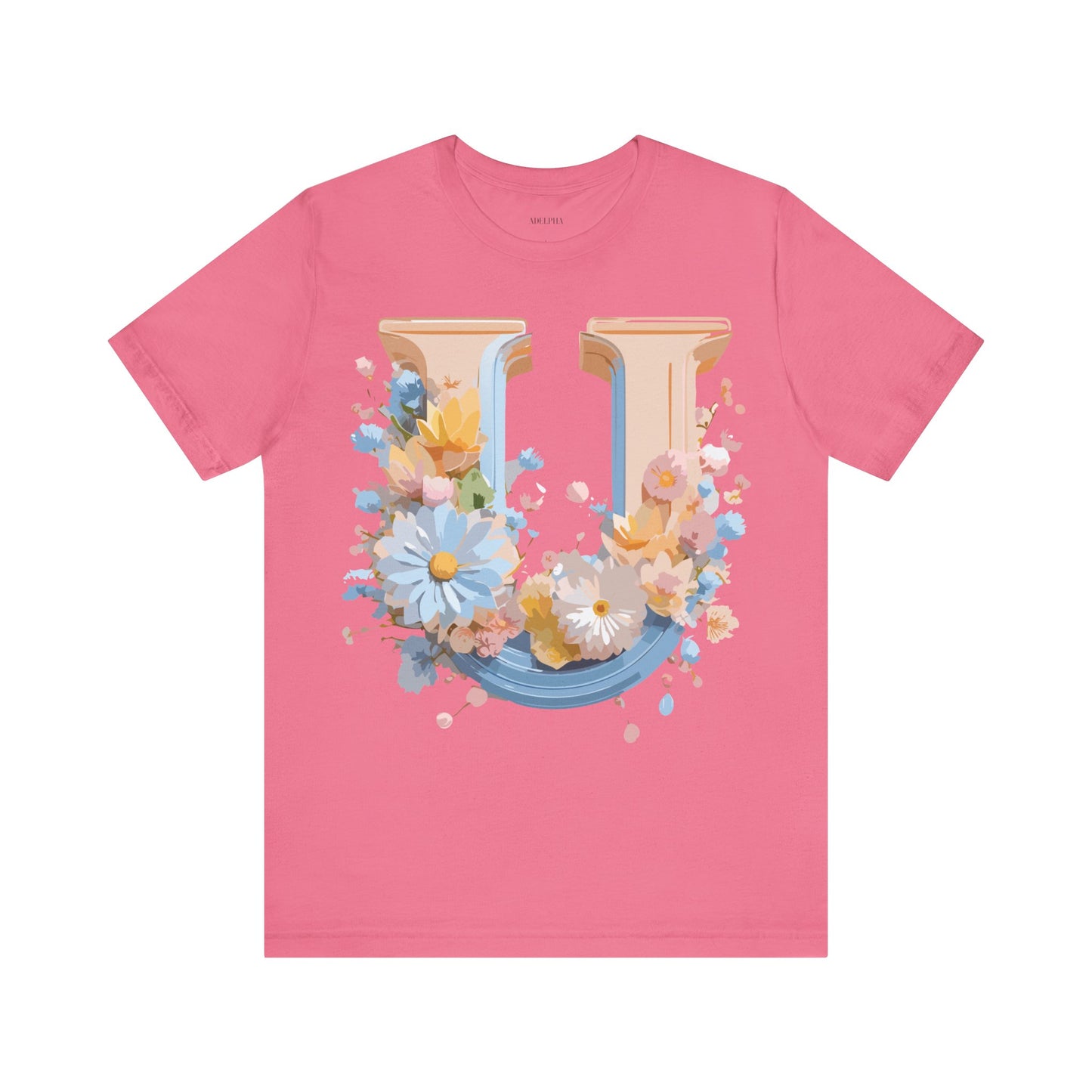 Natural Cotton Tee Shirt - Letters Collection - U