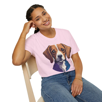 Dog Shirt Unisex Animal Print Tee Softstyle 100 Percent Cotton Gildan 64000