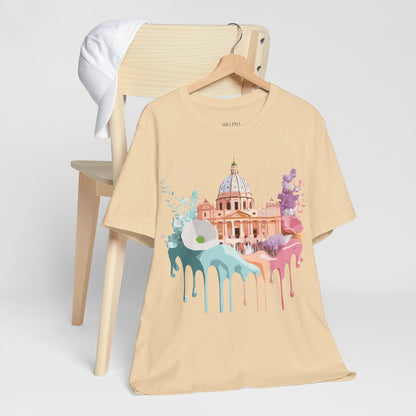Natural Cotton Tee Shirt - Beautiful Places Collection - Rome Printify