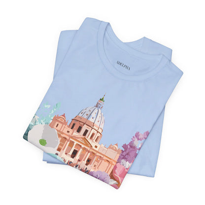 Natural Cotton Tee Shirt - Beautiful Places Collection - Rome Printify