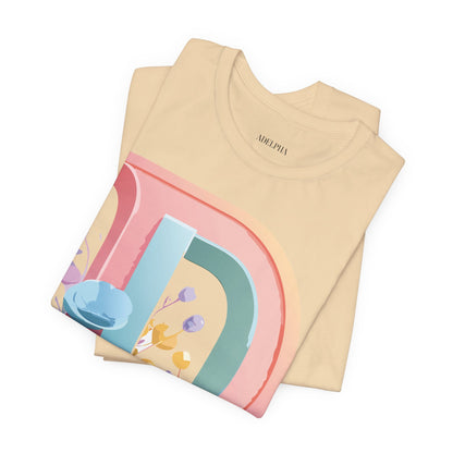 Natural Cotton Tee Shirt - Letters Collection - D Printify