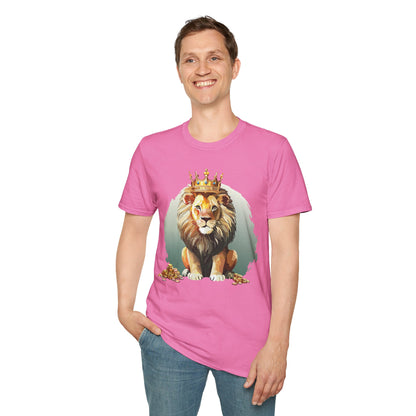 Unisex Lion Shirt Animal Tee Softstyle Gildan 64000 100 Percent Cotton Tee