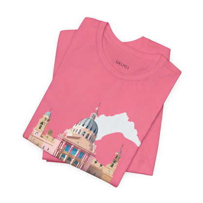 Natural Cotton Tee Shirt - Beautiful Places Collection - Madrid Printify