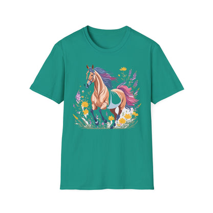Horse Shirt Unisex Softstyle 64000 Cotton Tee Gildan 100 Percent Ring Spun