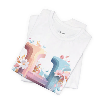 Natural Cotton Tee Shirt - Letters Collection - H Printify