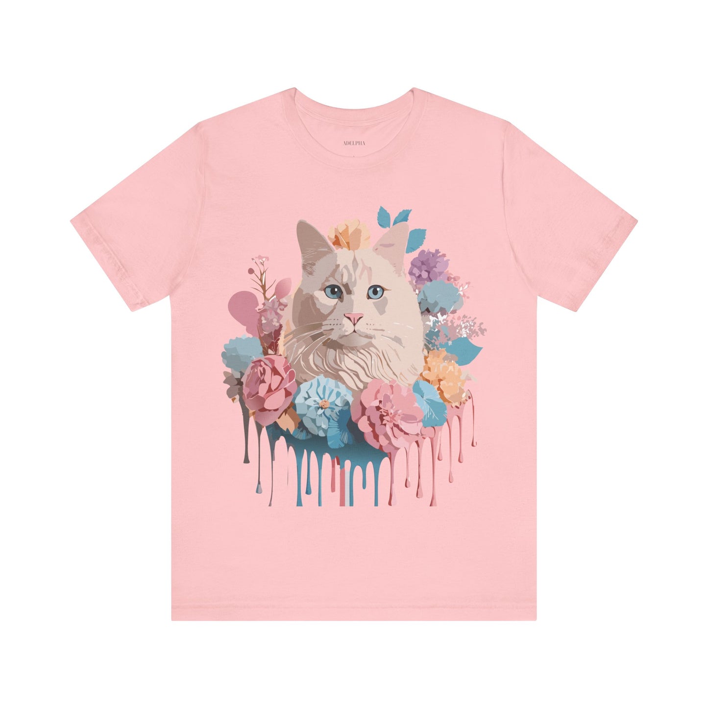 T-Shirt aus natürlicher Baumwolle mit Katze