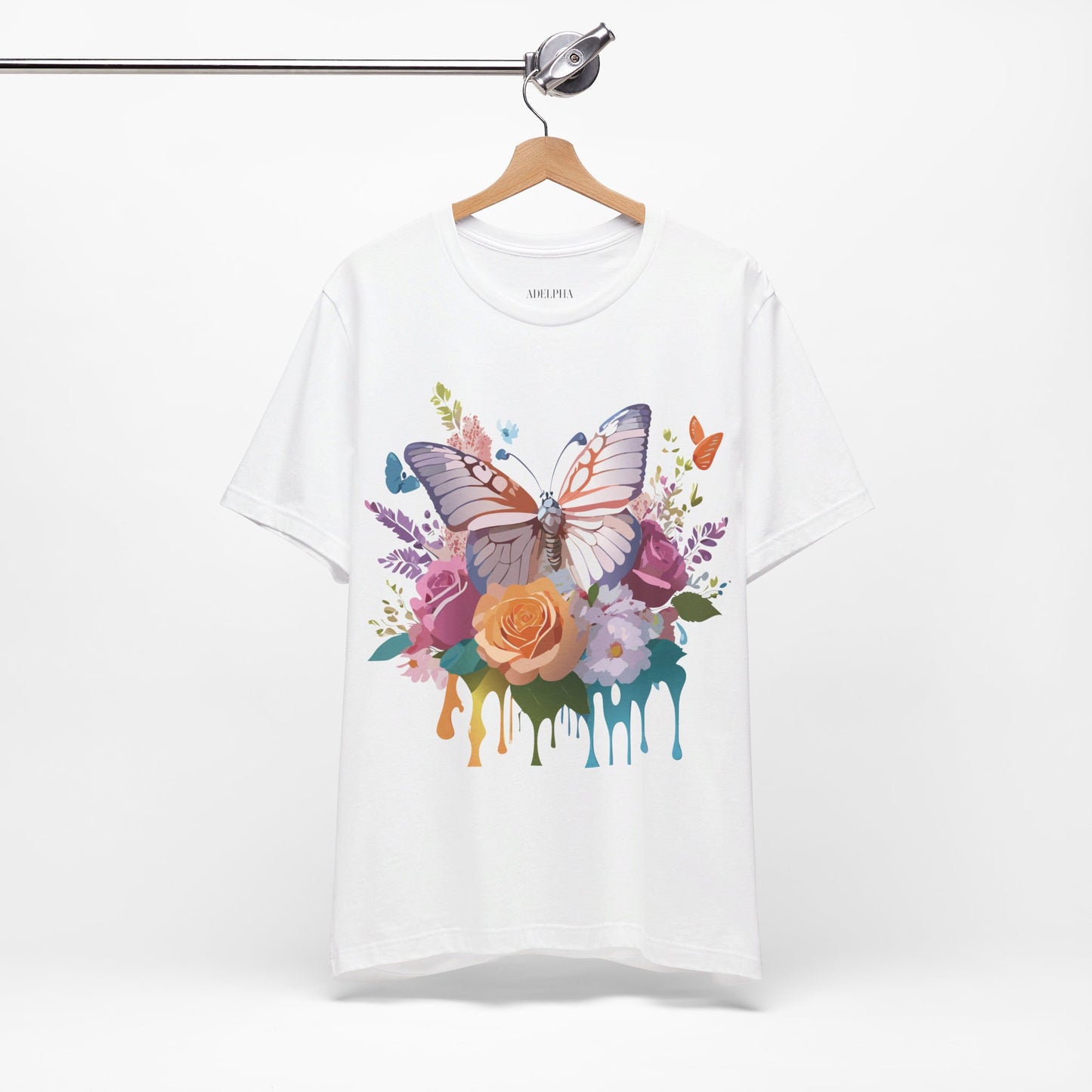 T-shirt en coton naturel avec papillon