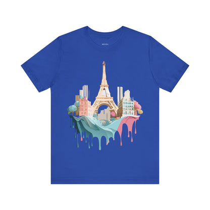 Natural Cotton Tee Shirt - Beautiful Places Collection - Paris Printify