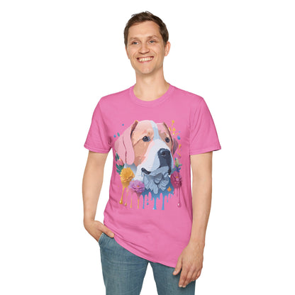 Dog Shirt Unisex Softstyle Cotton Tee 64000 Graphic Animal Print