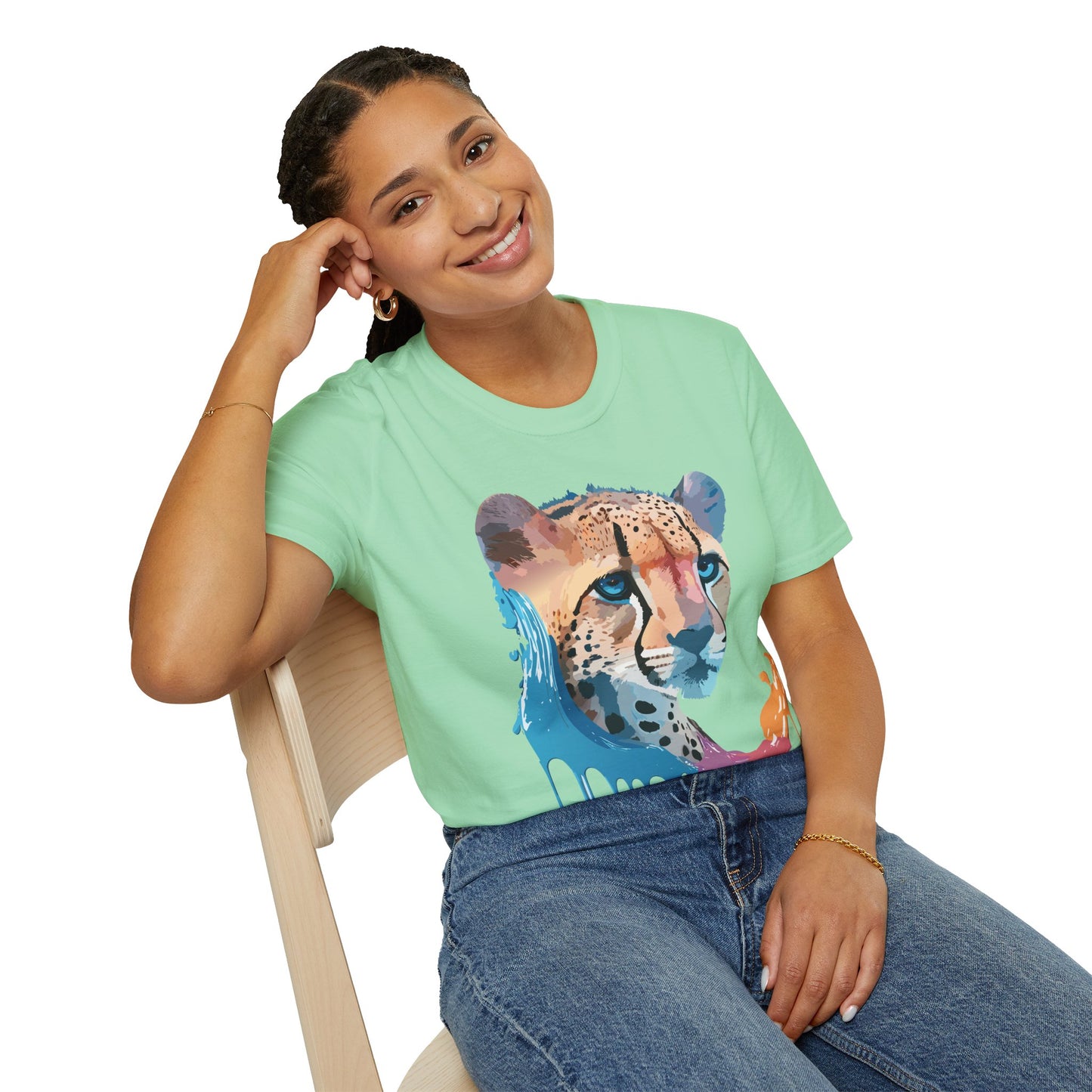 Cheetah Shirt, Shirt with Cheetah, Cheetah Tee, Shirt with Animals