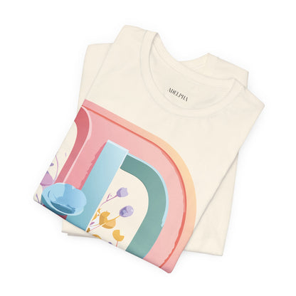 Natural Cotton Tee Shirt - Letters Collection - D Printify