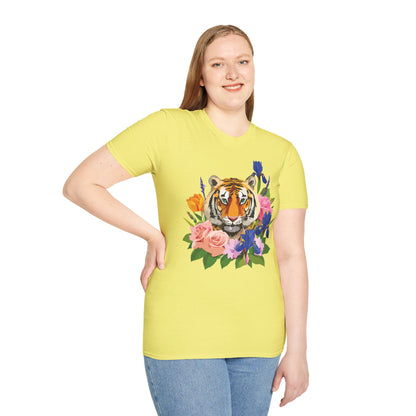 Tiger Shirt Unisex Animal Tee Gildan Softstyle 64000 100 Percent Cotton