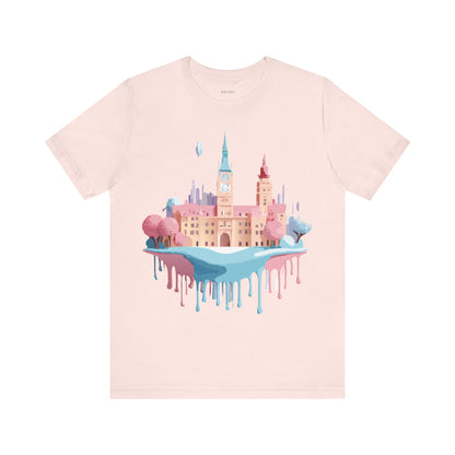 Natural Cotton Tee Shirt - Beautiful Places Collection - Prague Printify
