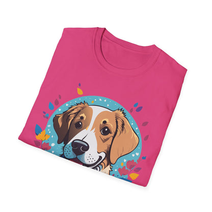 Unisex Dog Shirt Animal Print Tee Gildan Softstyle 64000 Cotton
