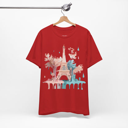 Natural Cotton Tee Shirt - Beautiful Places Collection - Paris Printify