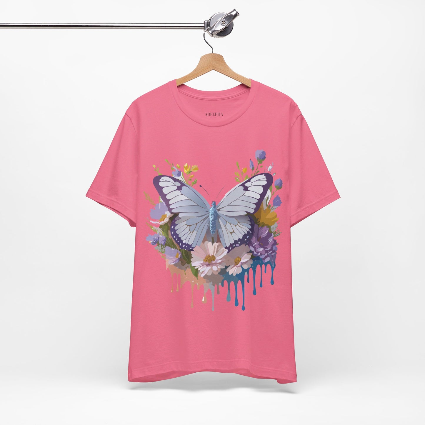 T-shirt en coton naturel avec papillon