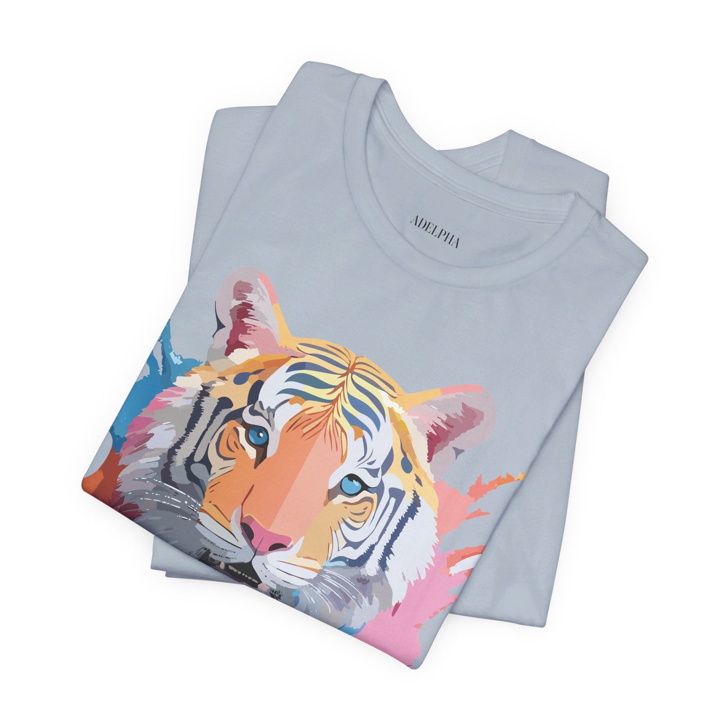 Natural Cotton Tee Shirt with Tiger