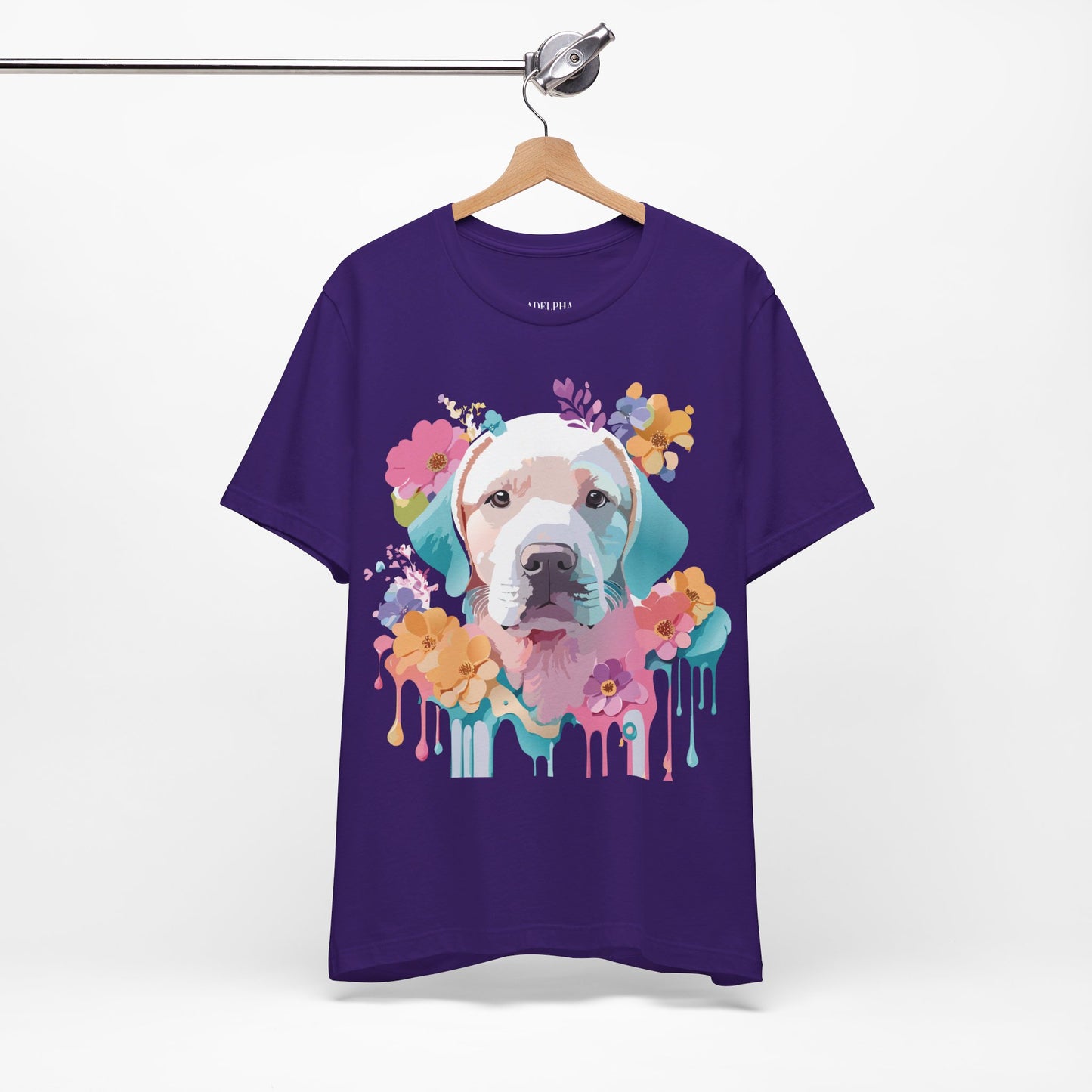 Natural Cotton Tee Shirt with Dog