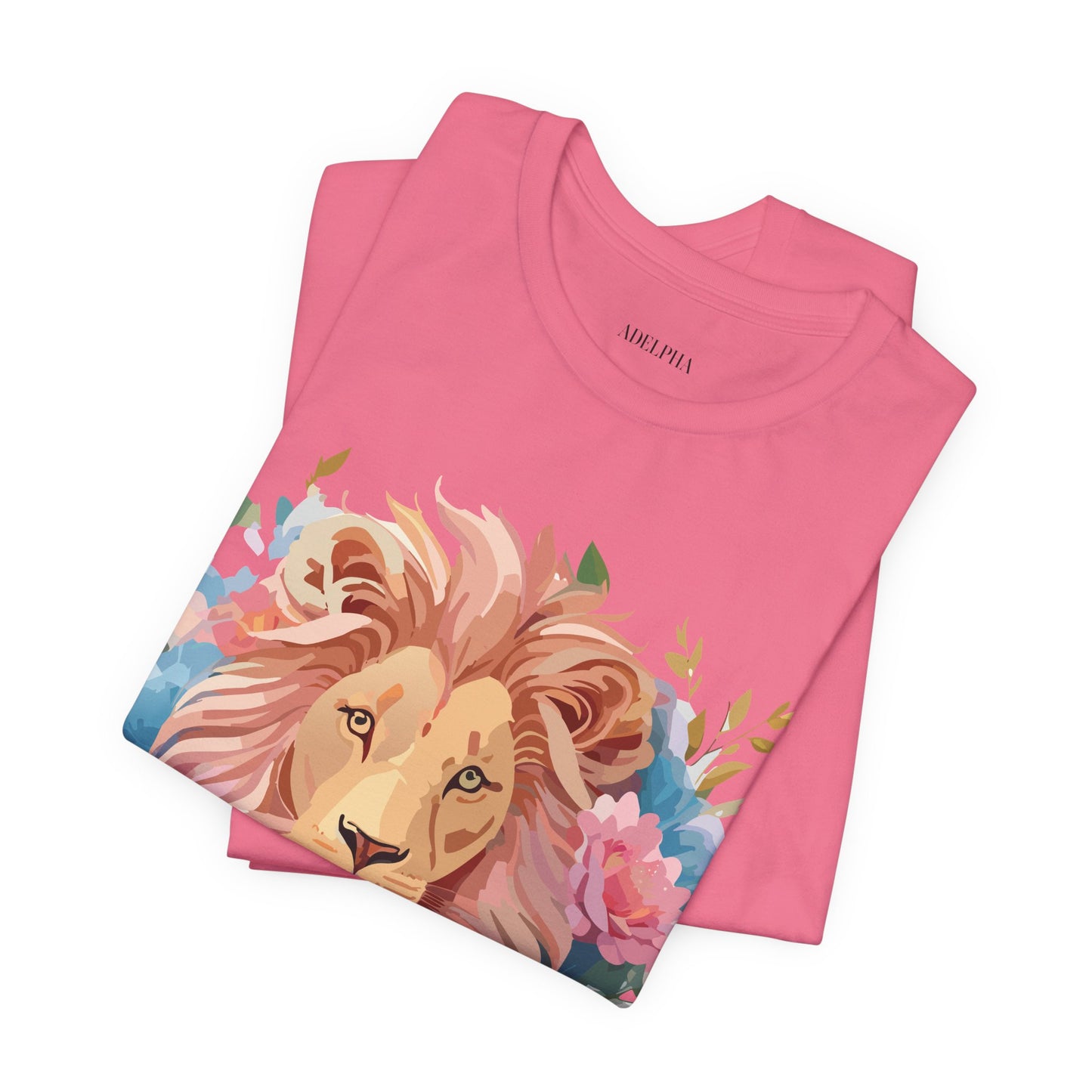 Natural Cotton Tee Shirt with Lion