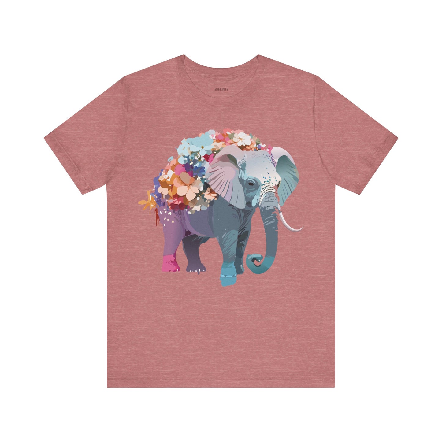 Natural Cotton Tee Shirt with Elephant