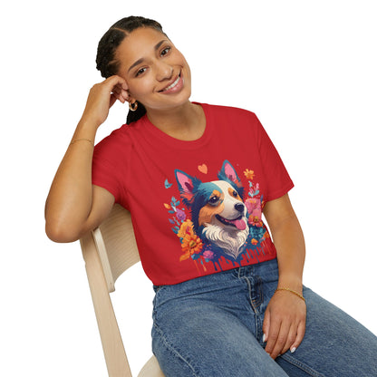 Animal Print Dog Shirt Unisex Softstyle Cotton Tee For Pet Lovers