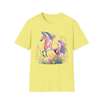 Horse Shirt Unisex Tee Animal Print Gildan Softstyle 64000 Ring Spun Cotton