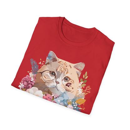 Cat Shirt Unisex Cat Tee Kitten Print Softstyle Gildan 64000