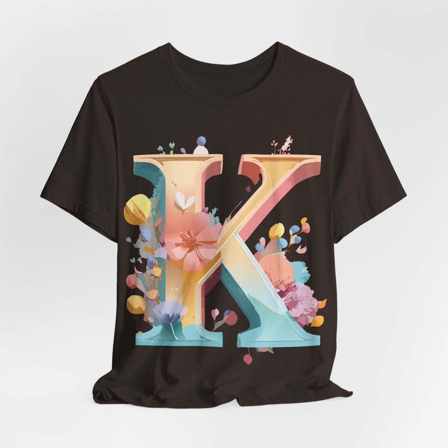 Natural Cotton Tee Shirt - Letters Collection - K