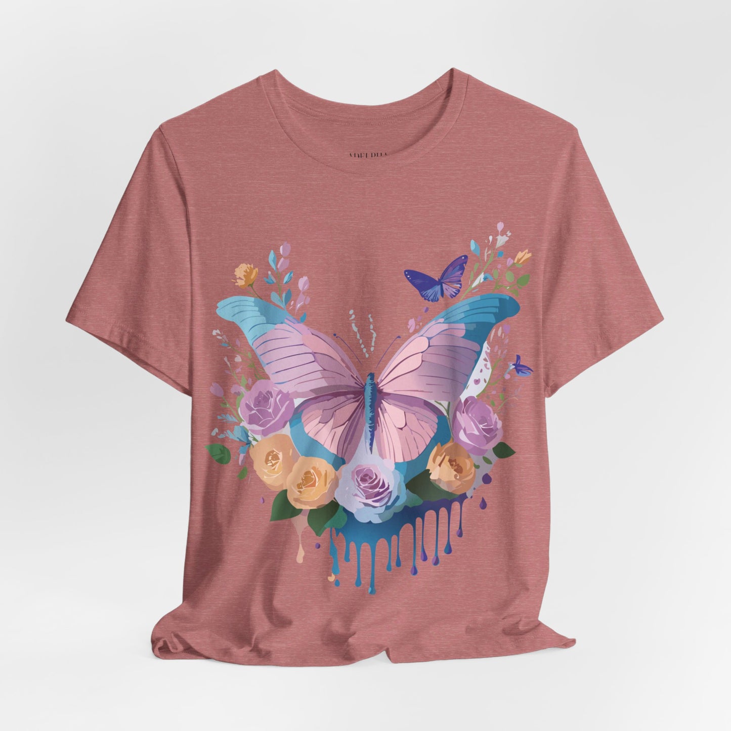 T-shirt en coton naturel avec papillon