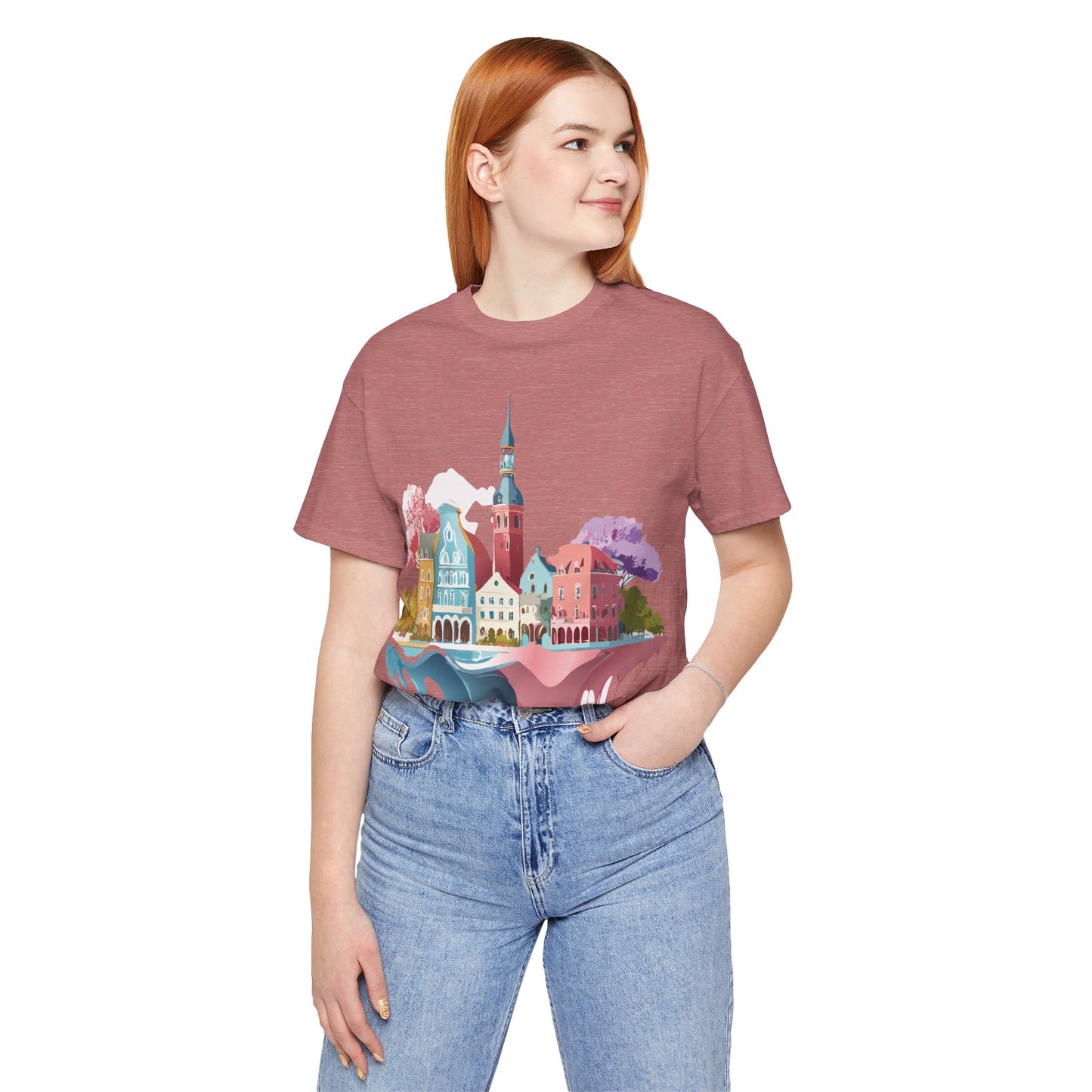 Natural Cotton Tee Shirt - Beautiful Places Collection - Warnemünde and Rostock - Germany