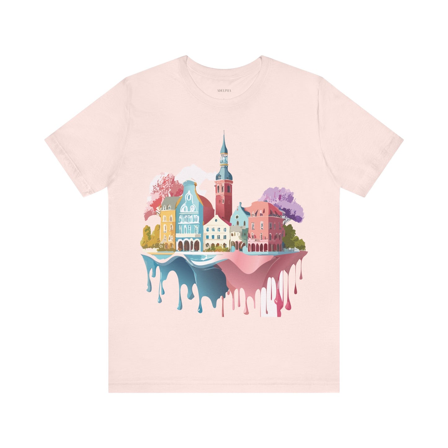 Natural Cotton Tee Shirt - Beautiful Places Collection - Warnemünde and Rostock - Germany