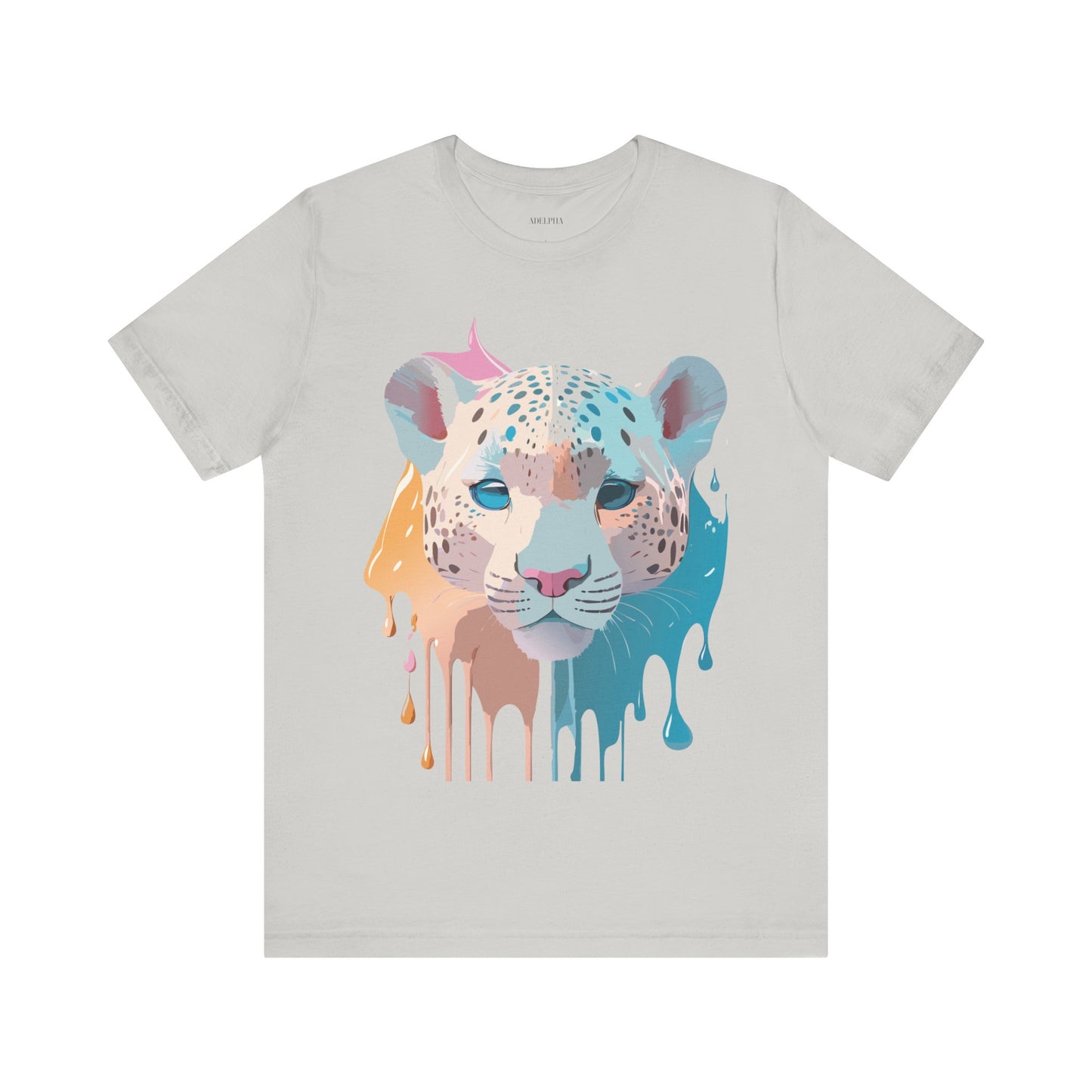 Natural Cotton Tee Shirt with Cheetah