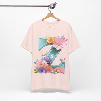 Natural Cotton Tee Shirt - Letters Collection - Z Printify