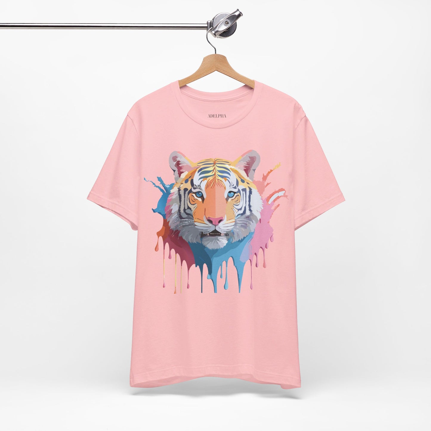 Natural Cotton Tee Shirt with Tiger