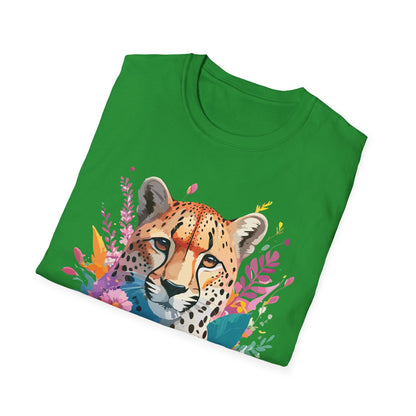 Unisex Cheetah Print Tee Softstyle Gildan 64000 Lightweight Apparel