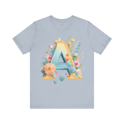Natural Cotton Tee Shirt - Letters Collection - A Printify