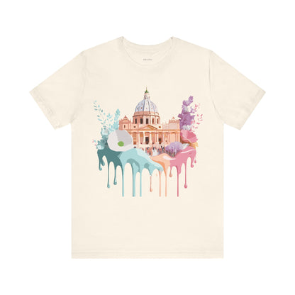 Natural Cotton Tee Shirt - Beautiful Places Collection - Rome Printify